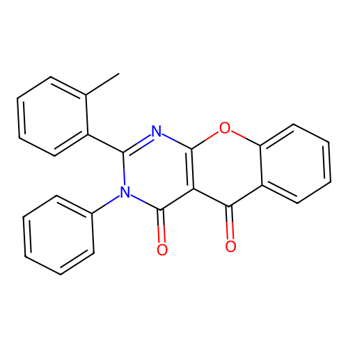 2-(2-methylphenyl)-3-phenyl-4H-chromeno[2,3-d]pyrimidine-4,5(3H)-dione structure
