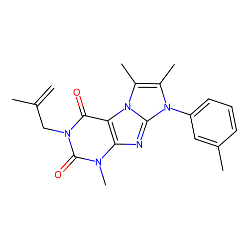 4,7,8-trimethyl-6-(3-methylphenyl)-2-(2-methylprop-2-enyl)purino[7,8-a]imidazole-1,3-dione structure