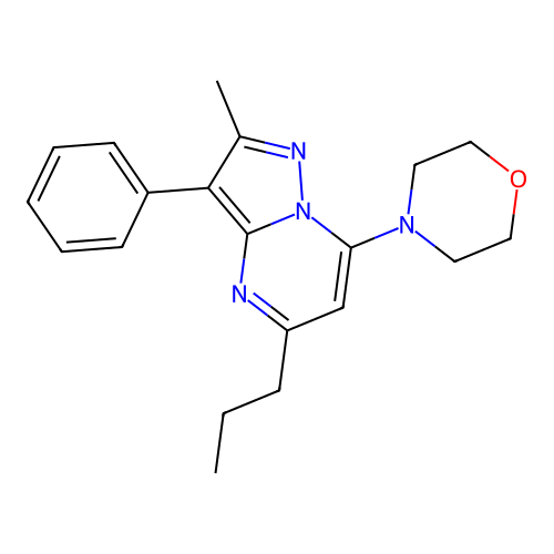 4-(2-Methyl-3-phenyl-5-propylpyrazolo[1,5-a]pyrimidin-7-yl)morpholine structure
