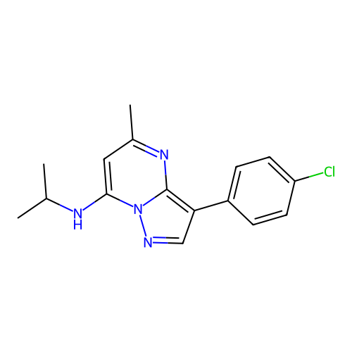 3-(4-chlorophenyl)-5-methyl-N-(propan-2-yl)pyrazolo[1,5-a]pyrimidin-7-amine structure