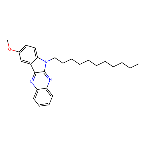 9-methoxy-6-undecyl-6H-indolo[2,3-b]quinoxaline structure