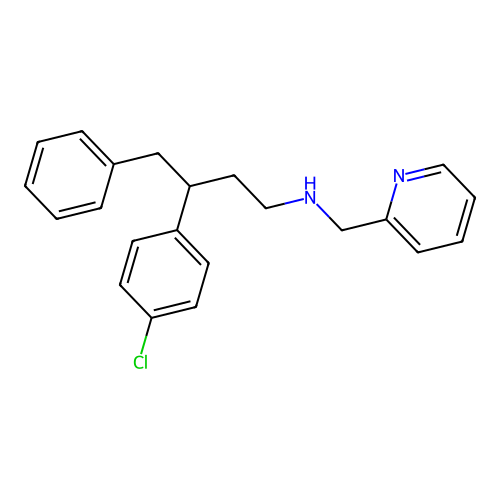 3-(4-chlorophenyl)-4-phenyl-N-(pyridin-2-ylmethyl)butan-1-amine structure