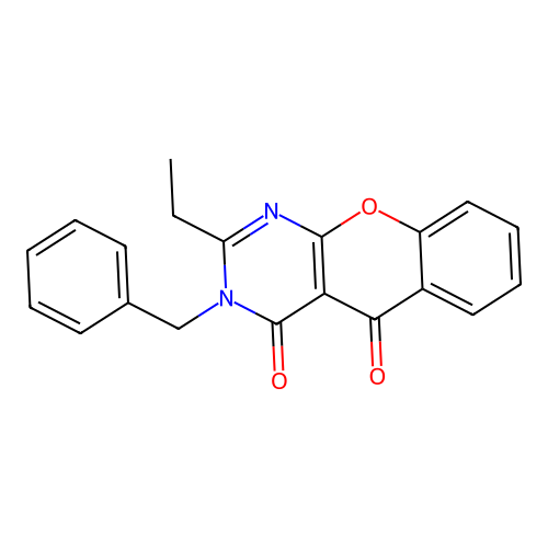 3-benzyl-2-ethyl-3H-chromeno[2,3-d]pyrimidine-4,5-dione structure