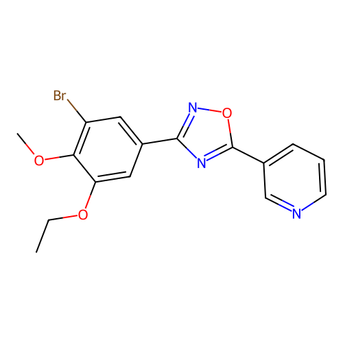 3-(3-Bromo-5-ethoxy-4-methoxyphenyl)-5-pyridin-3-yl-1,2,4-oxadiazole structure