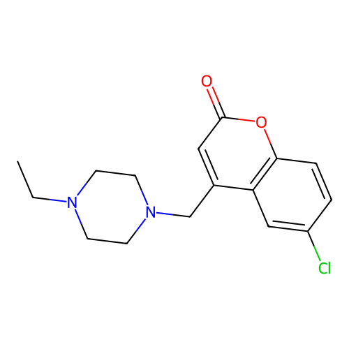 6-chloro-4-[(4-ethylpiperazin-1-yl)methyl]-2H-chromen-2-one structure