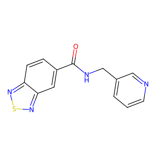 N-(pyridin-3-ylmethyl)benzo[c][1,2,5]thiadiazole-5-carboxamide structure