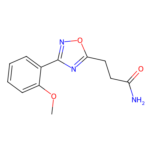 3-[3-(2-Methoxyphenyl)-1,2,4-oxadiazol-5-yl]propanamide structure