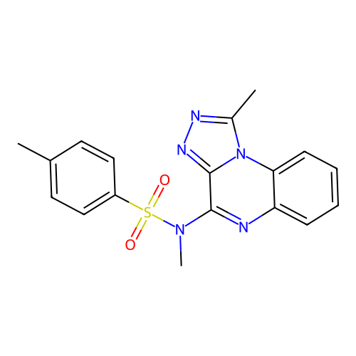 N,4-dimethyl-N-(1-methyl-[1,2,4]triazolo[4,3-a]quinoxalin-4-yl)benzenesulfonamide structure