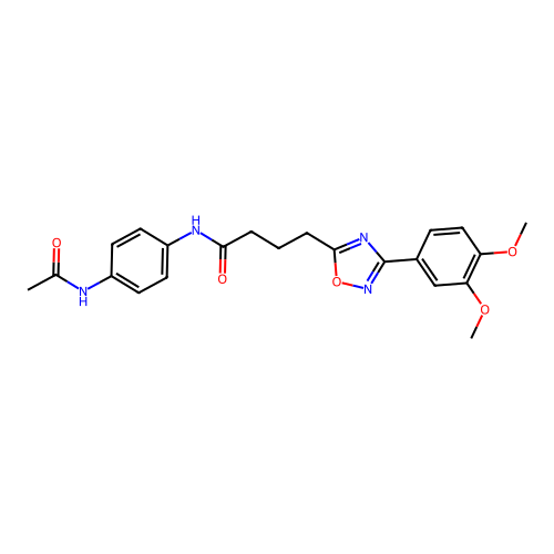 N-(4-acetamidophenyl)-4-(3-(3,4-dimethoxyphenyl)-1,2,4-oxadiazol-5-yl)butanamide structure