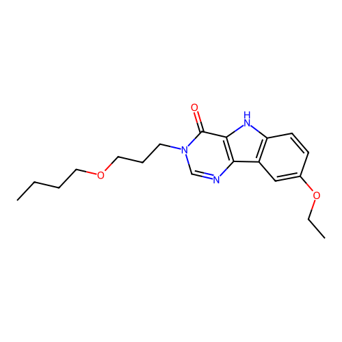 3-(3-butoxypropyl)-8-ethoxy-3,5-dihydro-4H-pyrimido[5,4-b]indol-4-one structure