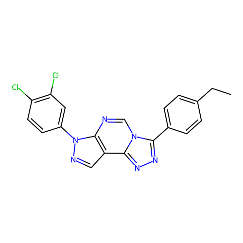 7-(3,4-dichlorophenyl)-3-(4-ethylphenyl)-7H-pyrazolo[4,3-e][1,2,4]triazolo[4,3-c]pyrimidine structure