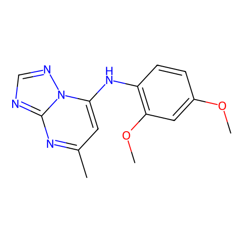 N-(2,4-dimethoxyphenyl)-5-methyl-[1,2,4]triazolo[1,5-a]pyrimidin-7-amine structure