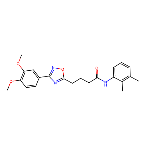 4-[3-(3,4-dimethoxyphenyl)-1,2,4-oxadiazol-5-yl]-N-(2,3-dimethylphenyl)butanamide structure