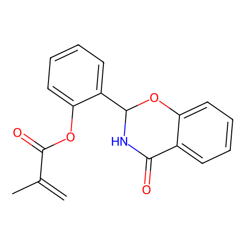 2-(4-oxo-3,4-dihydro-2H-1,3-benzoxazin-2-yl)phenyl 2-methylprop-2-enoate structure