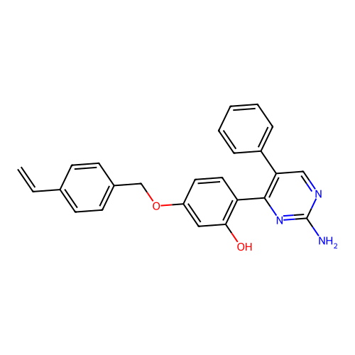 2-(2-Amino-5-phenyl-4-pyrimidinyl)-5-[(4-vinylbenzyl)oxy]phenol structure