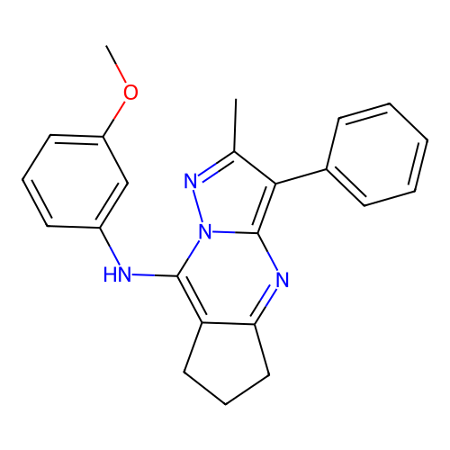 N-(3-methoxyphenyl)-2-methyl-3-phenyl-6,7-dihydro-5H-cyclopenta[d]pyrazolo[1,5-a]pyrimidin-8-amine structure