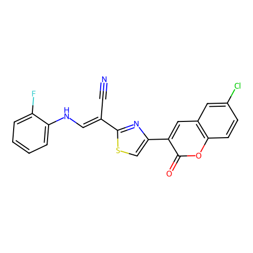 C21H11ClFN3O2S structure