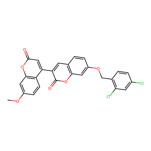 7-[(2,4-dichlorobenzyl)oxy]-3-(7-methoxy-2-oxo-2H-chromen-4-yl)-2H-chromen-2-one structure