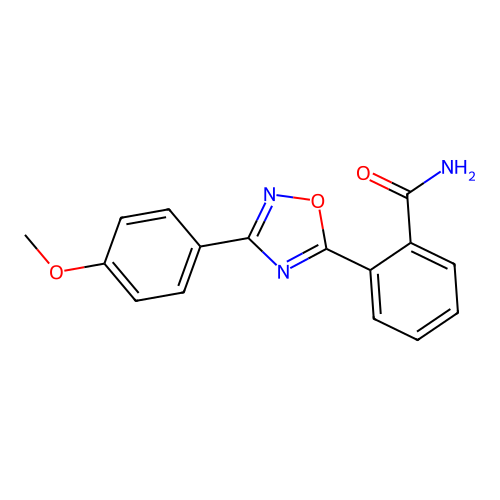 2-[3-(4-Methoxyphenyl)-1,2,4-oxadiazol-5-yl]benzamide structure