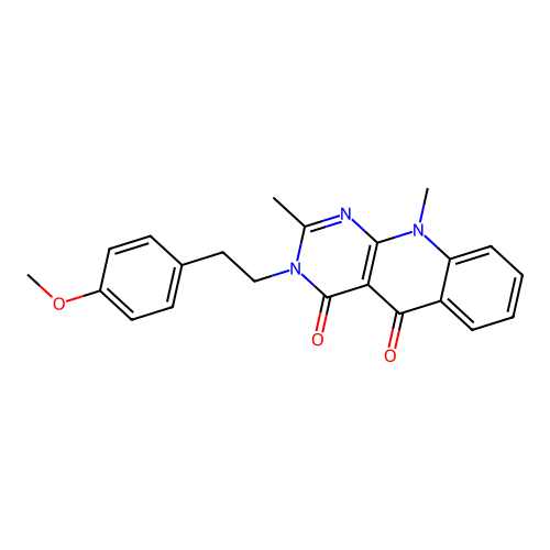 3-(4-methoxyphenethyl)-2,10-dimethylpyrimido[4,5-b]quinoline-4,5(3H,10H)-dione structure