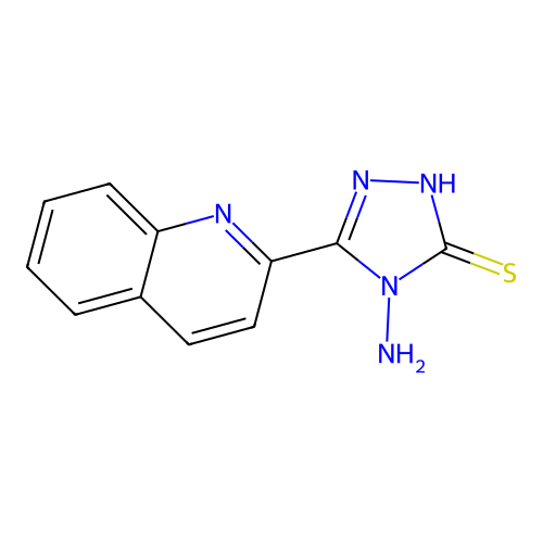 4-amino-5-(quinolin-2-yl)-4H-1,2,4-triazole-3-thiol structure