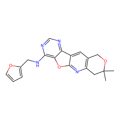 N-(8,8-DIMETHYL-7,10-DIHYDRO-8H-PYRANO[3'',4'':5',6']PYRIDO[3',2':4,5]FURO[3,2-D]PYRIMIDIN-4-YL)-N-(2-FURYLMETHYL)AMINE structure