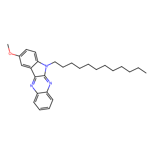 6-dodecyl-9-methoxy-6H-indolo[2,3-b]quinoxaline structure