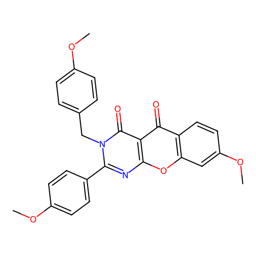 8-methoxy-3-(4-methoxybenzyl)-2-(4-methoxyphenyl)-3H-chromeno[2,3-d]pyrimidine-4,5-dione structure