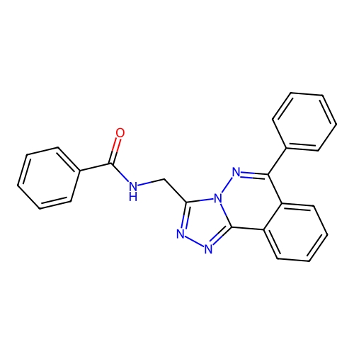 N-[(6-phenyl[1,2,4]triazolo[3,4-a]phthalazin-3-yl)methyl]benzamide structure