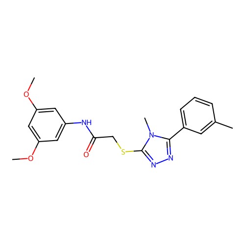 N-(3,5-dimethoxyphenyl)-2-{[4-methyl-5-(3-methylphenyl)-4H-1,2,4-triazol-3-yl]sulfanyl}acetamide structure
