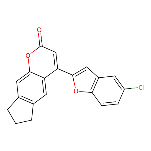 4-(5-Chloro-1-benzofuran-2-yl)-6H,7H,8H-cyclopenta[g]chromen-2-one structure