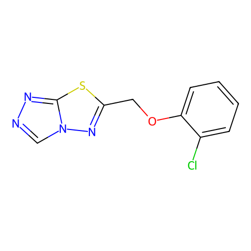 6-[(2-Chlorophenoxy)methyl][1,2,4]triazolo[3,4-b][1,3,4]thiadiazole structure