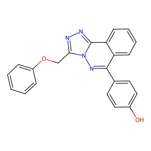 4-[3-(Phenoxymethyl)[1,2,4]triazolo[3,4-a]phthalazin-6-yl]phenol structure