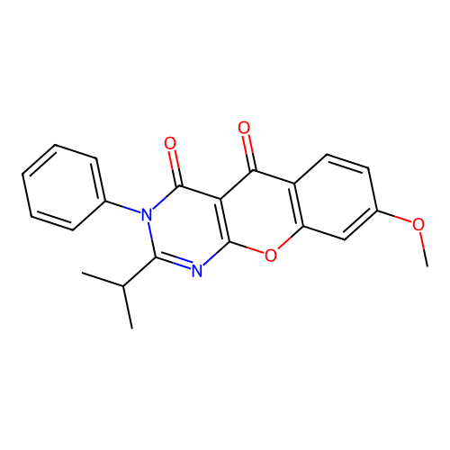 2-isopropyl-8-methoxy-3-phenyl-3H-chromeno[2,3-d]pyrimidine-4,5-dione structure