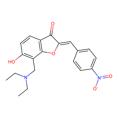 (Z)-7-((diethylamino)methyl)-6-hydroxy-2-(4-nitrobenzylidene)benzofuran-3(2H)-one structure