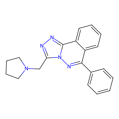 6-Phenyl-3-(pyrrolidin-1-ylmethyl)-[1,2,4]triazolo[3,4-a]phthalazine structure