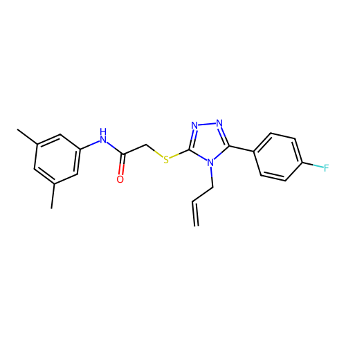 N-(3,5-dimethylphenyl)-2-{[5-(4-fluorophenyl)-4-(prop-2-en-1-yl)-4H-1,2,4-triazol-3-yl]sulfanyl}acetamide structure