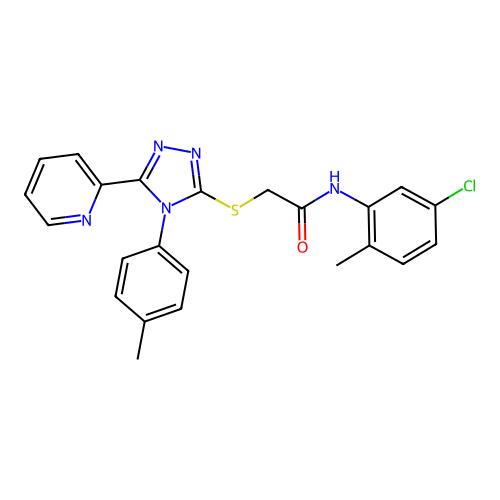N-(5-chloro-2-methylphenyl)-2-{[4-(4-methylphenyl)-5-(pyridin-2-yl)-4H-1,2,4-triazol-3-yl]sulfanyl}acetamide structure