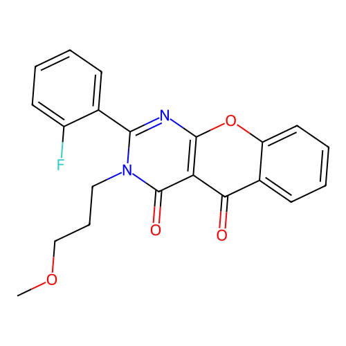 2-(2-fluorophenyl)-3-(3-methoxypropyl)-3H-chromeno[2,3-d]pyrimidine-4,5-dione structure