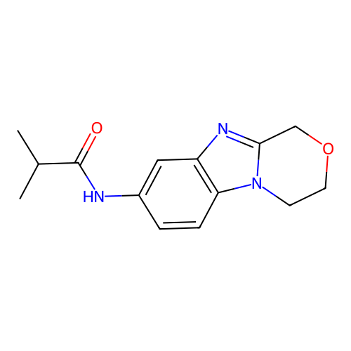 N-(3,4-dihydro-1H-[1,4]oxazino[4,3-a]benzimidazol-8-yl)-2-methylpropanamide structure