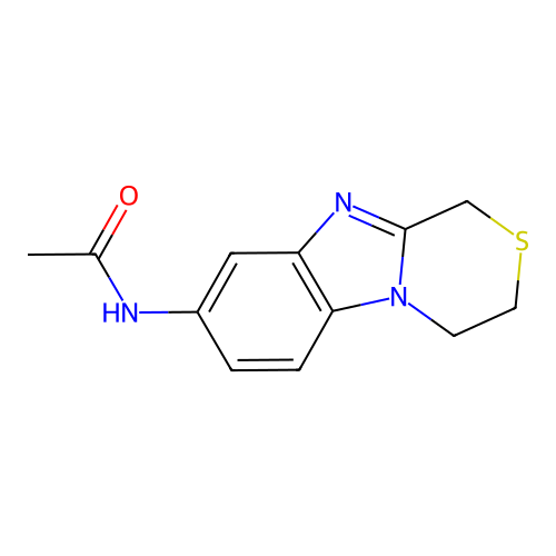 N-(3,4-dihydro-1H-[1,4]thiazino[4,3-a]benzimidazol-8-yl)acetamide structure