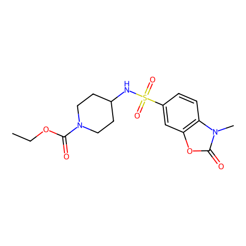 ethyl 4-[(3-methyl-2-oxo-1,3-benzoxazol-6-yl)sulfonylamino]piperidine-1-carboxylate structure
