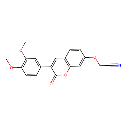 2-((3-(3,4-dimethoxyphenyl)-2-oxo-2H-chromen-7-yl)oxy)acetonitrile structure