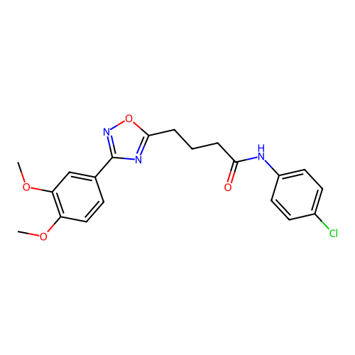 N-(4-chlorophenyl)-4-[3-(3,4-dimethoxyphenyl)-1,2,4-oxadiazol-5-yl]butanamide structure