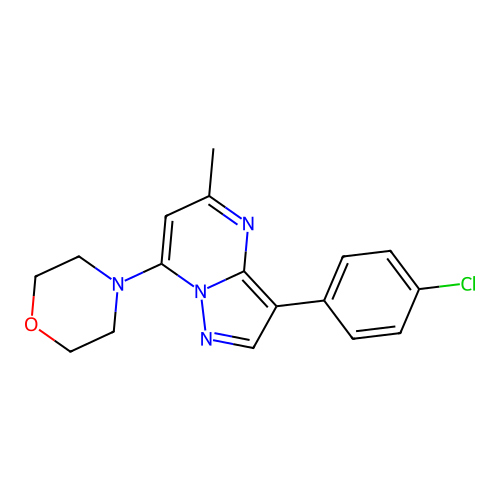 4-(3-(4-Chlorophenyl)-5-methylpyrazolo[1,5-a]pyrimidin-7-yl)morpholine structure