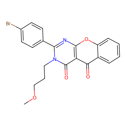 2-(4-bromophenyl)-3-(3-methoxypropyl)-3H-chromeno[2,3-d]pyrimidine-4,5-dione structure