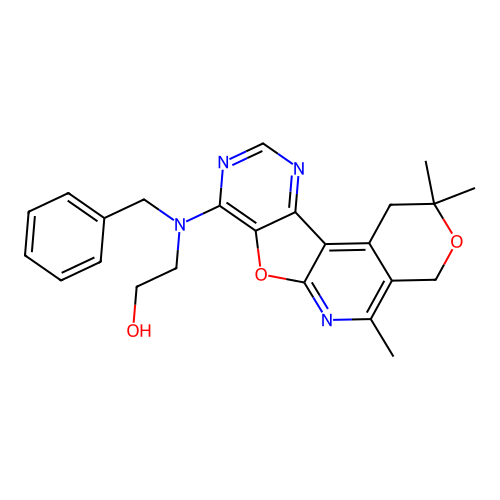 2-[benzyl({4,4,8-trimethyl-5,11-dioxa-9,14,16-triazatetracyclo[8.7.0.0^{2,7}.0^{12,17}]heptadeca-1(10),2(7),8,12(17),13,15-hexaen-13-yl})amino]ethan-1-ol structure