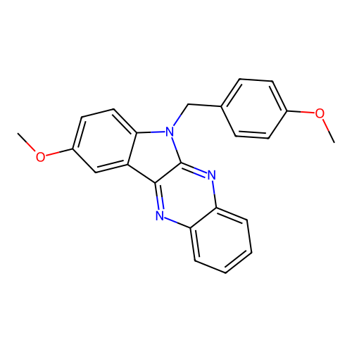 9-Methoxy-6-[(4-methoxyphenyl)methyl]indolo[3,2-b]quinoxaline structure