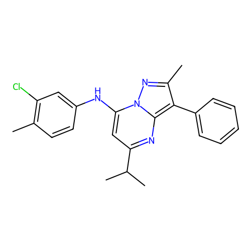 C23H23ClN4 structure