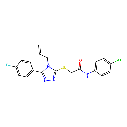C19H16ClFN4OS structure